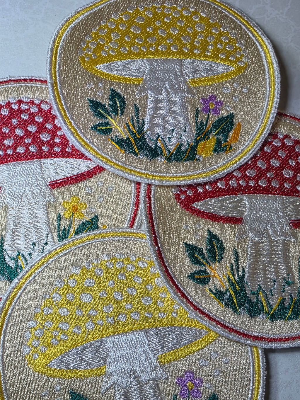Toadstool Mushroom Embroidered Patch