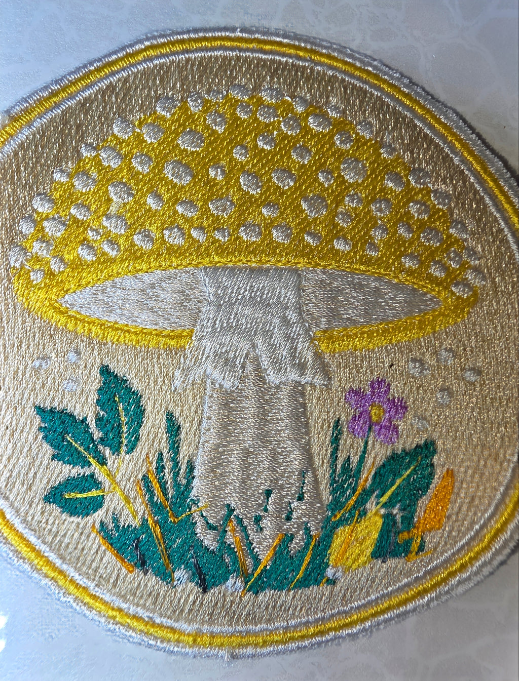 Toadstool Mushroom Embroidered Patch